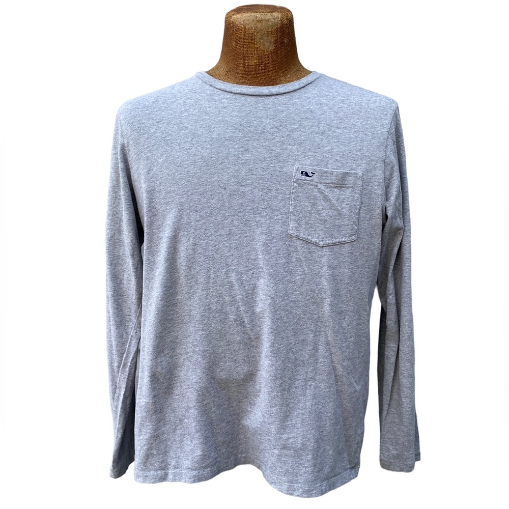 Vineyard Vines Men’s One Pocket Long Sleeve Cotton Crewneck T Shirt